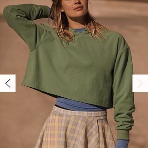 Free people half time hoodie cropped